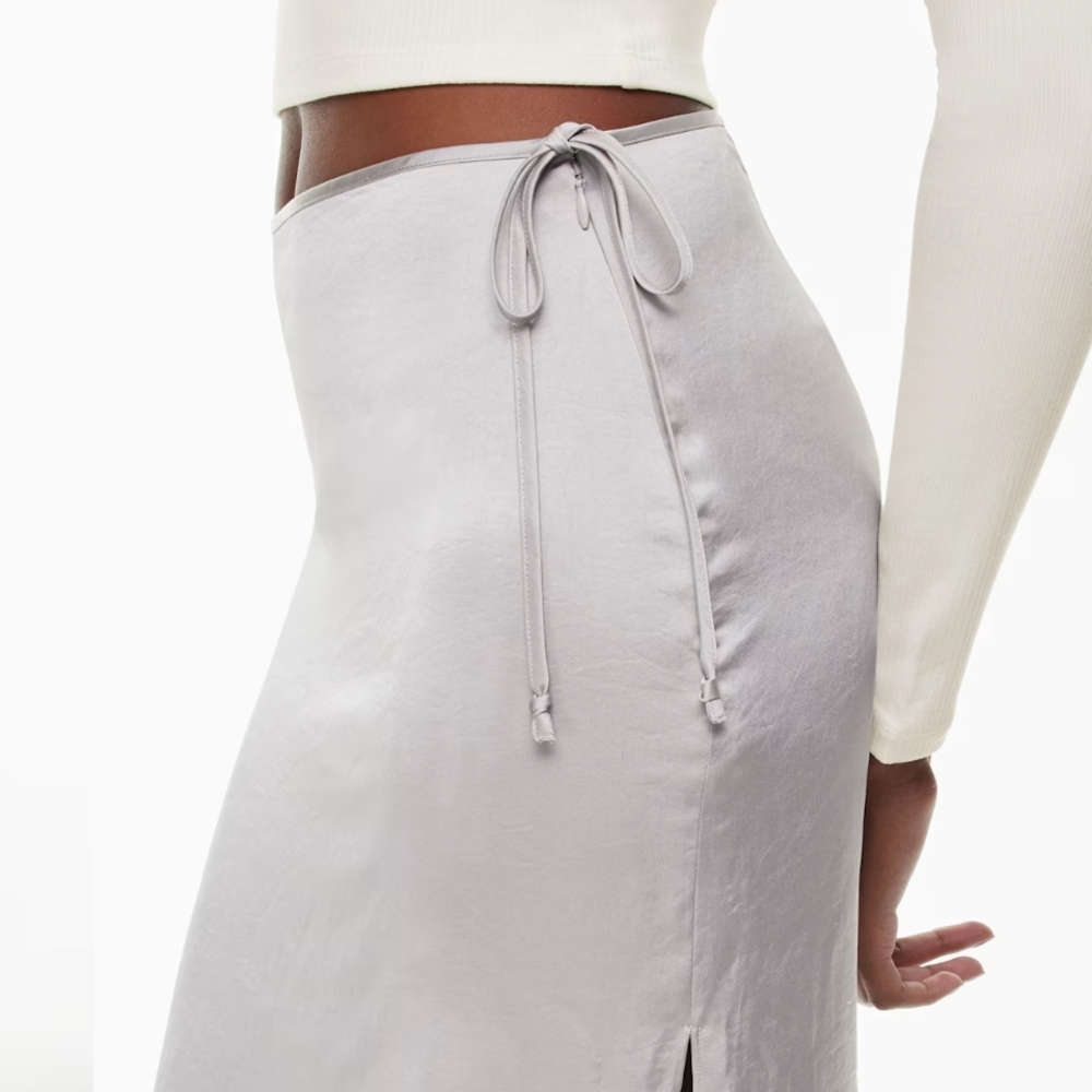 Wilfred Light Gray Midi Skirt